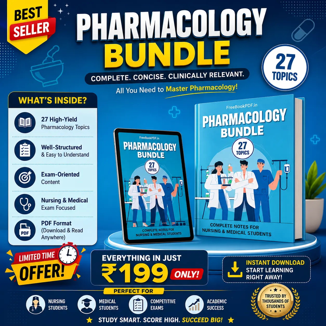 📚 Pharmacology Bundle – Complete Pharmacology for Medical & Nursing